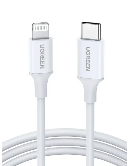 Ugreen 10493 cable de conector Lightning 1 m Blanco