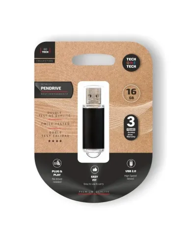 TECH ONE TECH Basic Pendrive 16Gb USB 2.0 Negro