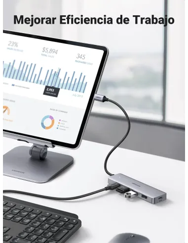 Ugreen 70336 hub de interfaz USB 3.2 Gen 1 (3.1 Gen 1) Type-C 5000 Mbit s