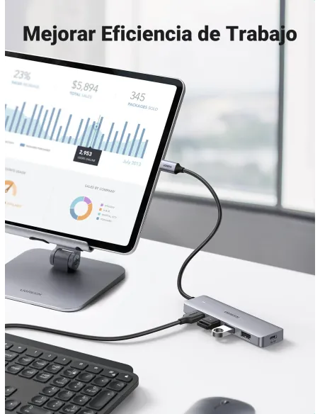 Ugreen 70336 hub de interfaz USB 3.2 Gen 1 (3.1 Gen 1) Type-C 5000 Mbit s
