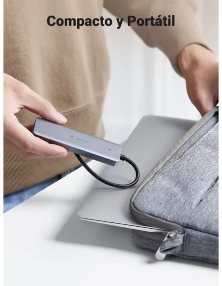 Ugreen 70336 hub de interfaz USB 3.2 Gen 1 (3.1 Gen 1) Type-C 5000 Mbit s