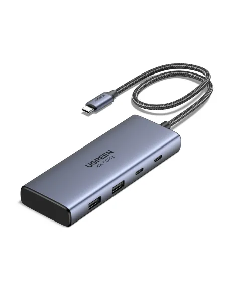 Ugreen 7-in-1 USB-C Hub CM498 Acoplamiento Base Gris