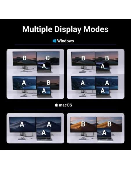 Ugreen 7-in-1 USB-C Hub CM498 Acoplamiento Base Gris