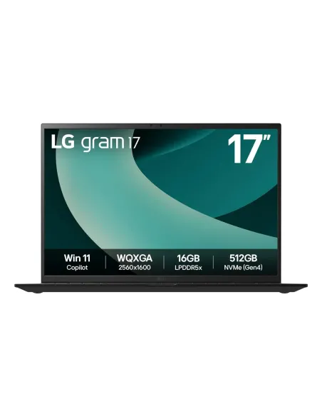 LG Gram 17Z90T Intel Core Ultra 7 255H Portátil 43,2 cm (17") WQXGA 32 GB LPDDR5x-SDRAM 1 TB SSD Wi-Fi 7 (802.11be) Windows 11
