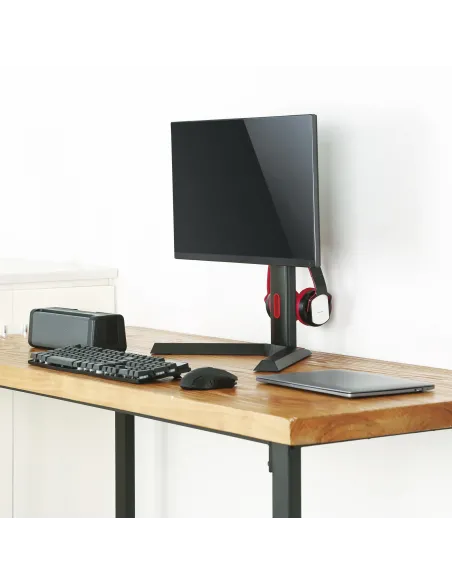 TooQ DB1401TN-B soporte para monitor 81,3 cm (32") Escritorio Negro, Rojo