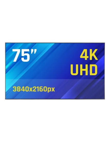 iggual IGG320051 pantalla de señalización Pantalla plana para señalización digital 190,5 cm (75") LED Wifi 1500 cd   m² 4K