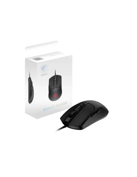 MSI FORGE GM100 ratón Juego Ambidextro USB tipo A Óptico 6400 DPI