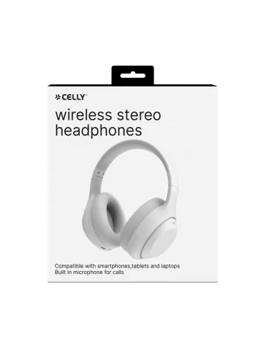 Celly WAVEBEATWH auricular y casco Auriculares Inalámbrico Diadema Llamadas Música USB Tipo C Blanco