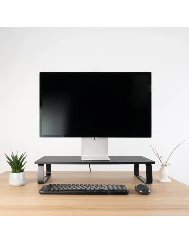 TooQ Soporte Elevador Multiusos para Monitor Portátil, Negro