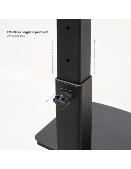 TooQ Soporte Elevador Multiusos para Monitor Portátil, Negro