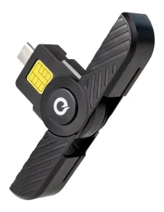 TooQ Lector Tarjetas Inteligentes, DNI Electrónico, USB-C, Negro