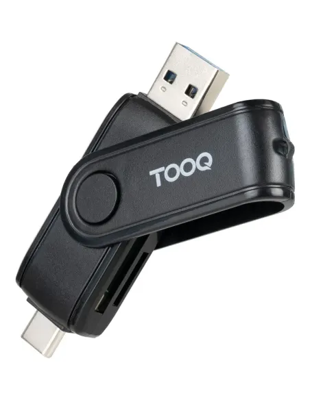 TooQ Lector de Tarjetas USB (USB-C 2.0 + USB A 3.0), SD TF, Color Negro TooQ Lector de Tarjetas USB (USB-C 2.0 + USB A 3.0), SD TF, Color Negro