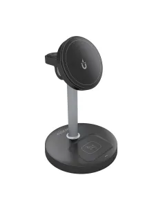 AISENS Cargador Inalambrico USB-C 4 en 1 De 15W Para Movil, Apple Watch, Auriculares Con Estuche De Carga, Negro 2