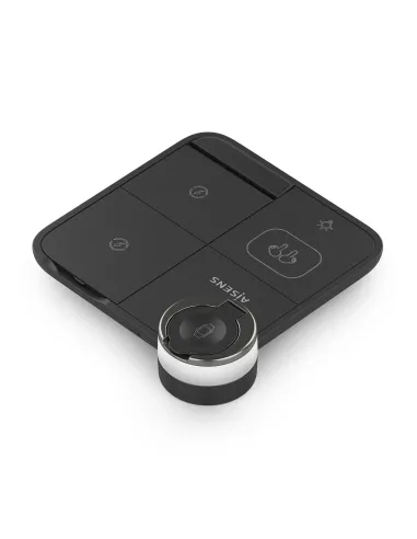 AISENS Cargador Inalambrico USB-C 4 en 1 De 15W Para Movil, Apple Watch, Auriculares Con Estuche De Carga, Negro