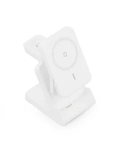 AISENS Cargador Inalambrico USB-C 4 en 1 De 15W Para Movil, Apple Watch, Auriculares Con Estuche De Carga, Blanco 2