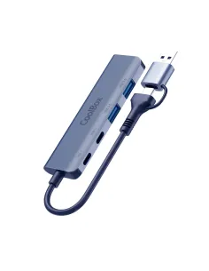 CoolBox HUB4 LITE USB-C A 4 PUERTOS 2USB-C Y 2USB-A 3.2 GEN1 ALUMINIO