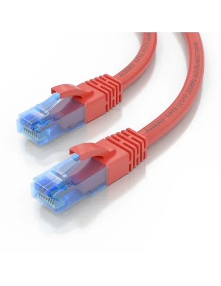 AISENS Cable De Red Latiguillo RJ45 Cat.6 UTP AWG26 CCA, Rojo, 1.5 m