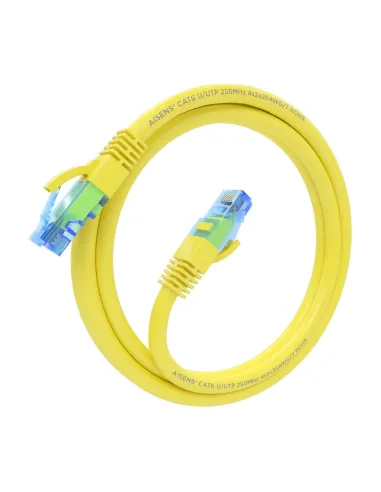 AISENS Cable De Red Latiguillo RJ45 Cat.6 UTP AWG26 CCA, Amarillo, 1.0 m