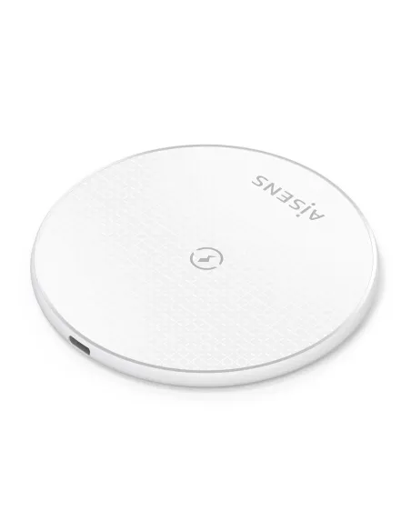 AISENS Cargador Inalambrico USB-C 15W Para Movil, Blanco