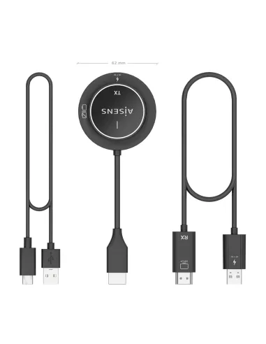 AISENS HDMI Inalambrico 1080P 30m, Negro