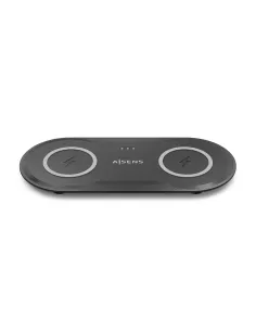 AISENS Cargador Inalambrico USB-C 15W 2 en 1 Para Movil Auriculares, Negro 2