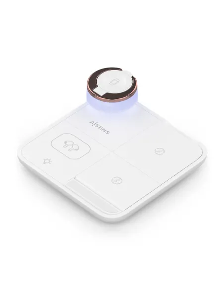 AISENS Cargador Inalambrico USB-C 4 en 1 De 15W Para Movil, Apple Watch, Auriculares Con Estuche De Carga, Blanco