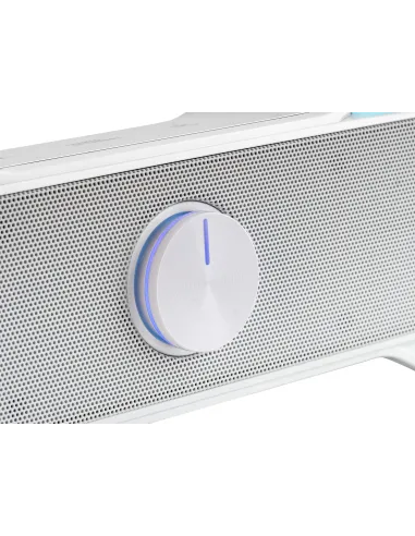 Mars Gaming MSBXW Blanco, Barra de Sonido RGB, Bluethooth 5.0+Jack 3.5, Sonido DSP 10W