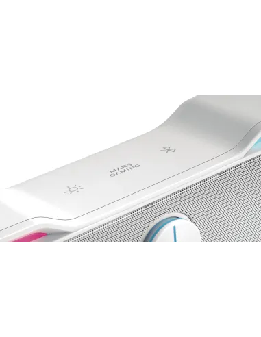 Mars Gaming MSBXW Blanco, Barra de Sonido RGB, Bluethooth 5.0+Jack 3.5, Sonido DSP 10W