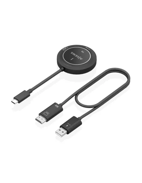 AISENS USB-C A HDMI Inalambrico 1080P 30m + USB-C PD 100W, Negro