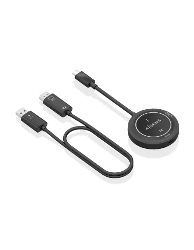 AISENS USB-C A HDMI Inalambrico 1080P 30m + USB-C PD 100W, Negro
