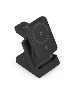 AISENS Cargador Inalambrico USB-C 4 en 1 De 15W Para Movil, Apple Watch, Auriculares Con Estuche De Carga, Negro 2