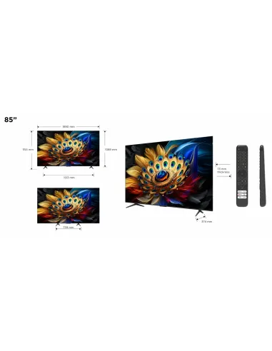 TCL C65 85C655 Televisor 2,16 m (85") 4K Ultra HD Smart TV Wifi Titanio 450 cd   m²