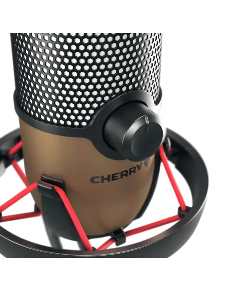 CHERRY UM 9.0 PRO RGB Negro, Cobre Micrófono de superficie para mesa