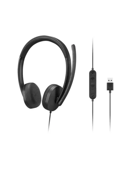 Lenovo 4XD1P83425 auricular y casco Auriculares Alámbrico Diadema Llamadas Música USB tipo A Negro Lenovo 4XD1P83425 auricular y casco Auriculares Alámbrico Diadema Llamadas Música USB tipo A Negro