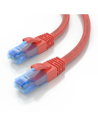 AISENS Cable De Red Latiguillo RJ45 Cat.6 UTP AWG26 CCA, Rojo, 0.5 m