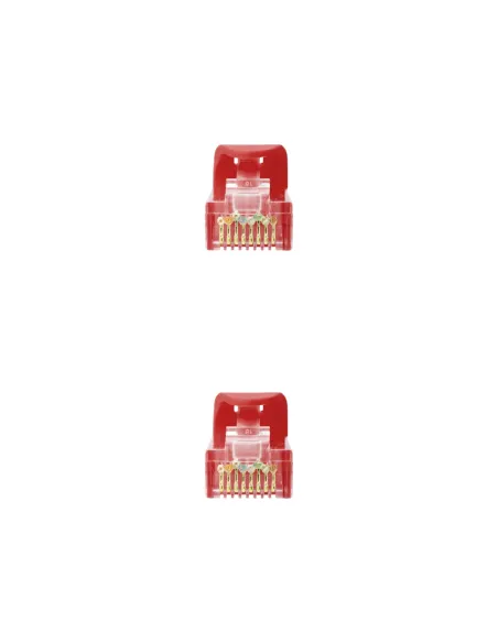 Nanocable Cable de red latiguillo RJ45 LSZH Cat.6A UTP AWG24, Rojo, 1.0m
