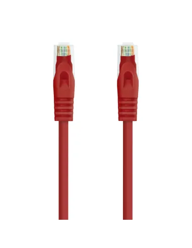 Nanocable Cable de red latiguillo RJ45 LSZH Cat.6A UTP AWG24, Rojo, 1.0m