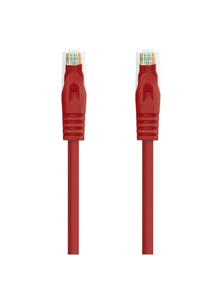 Nanocable Cable de red latiguillo RJ45 LSZH Cat.6A UTP AWG24, Rojo, 1.0m