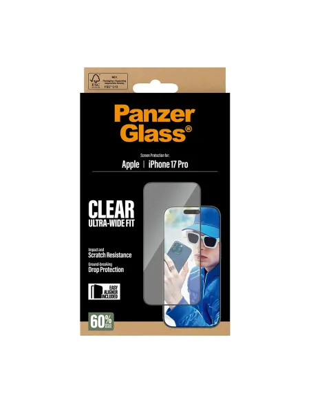 PanzerGlass ® Screen Protector iPhone 17 Pro | Ultra-Wide Fit w. EasyAligner Protector de pantalla Apple 1 pieza(s)
