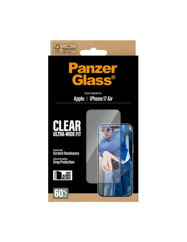PanzerGlass ® Screen Protector iPhone 17 Air | Ultra-Wide Fit w. EasyAligner Protector de pantalla Apple 1 pieza(s)