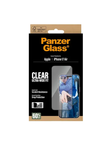 PanzerGlass ® Screen Protector iPhone 17 Air | Ultra-Wide Fit w. EasyAligner Protector de pantalla Apple 1 pieza(s)