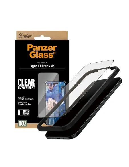 PanzerGlass ® Screen Protector iPhone 17 Air | Ultra-Wide Fit w. EasyAligner Protector de pantalla Apple 1 pieza(s)