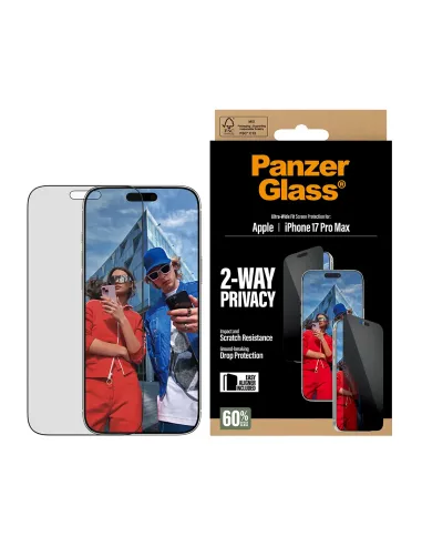 PanzerGlass ® 2-Way Privacy Screen Protector iPhone 17 Pro Max | Ultra-Wide Fit w. EasyAligner Protector de pantalla Apple 1