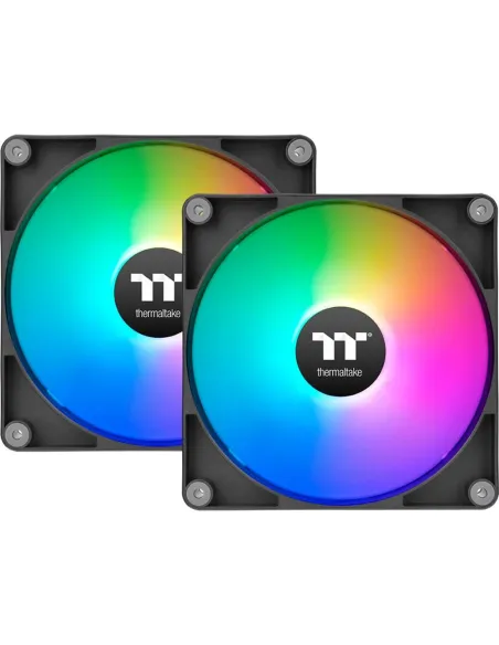 Ventilador caja inverso thermaltake ct140 argb 2x 140mm negro