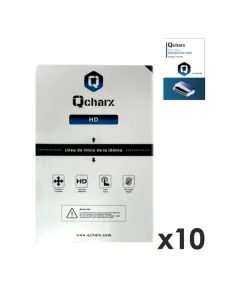 Laminas de proteccion frontales para tablet qcharx hidrogel hd  qx1 lite 10 unidades