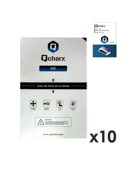 Laminas de proteccion frontales para tablet qcharx hidrogel hd  qx1 lite 10 unidades Laminas de proteccion frontales para tablet qcharx hidrogel hd  qx1 lite 10 unidades