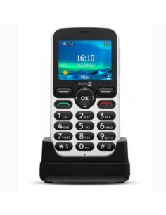 Telefono movil doro 5860 white - black - 2.4 pulgadas -  4g - blanco y negro