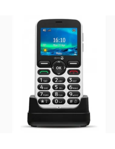 Telefono movil doro 5860 white - black - 2.4 pulgadas -  4g - blanco y negro