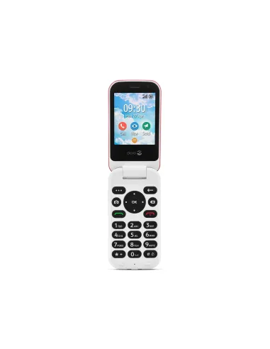Telefono movil doro 7080 clam red -  white - 2.8 pulgadas -  4g - rojo y blanco