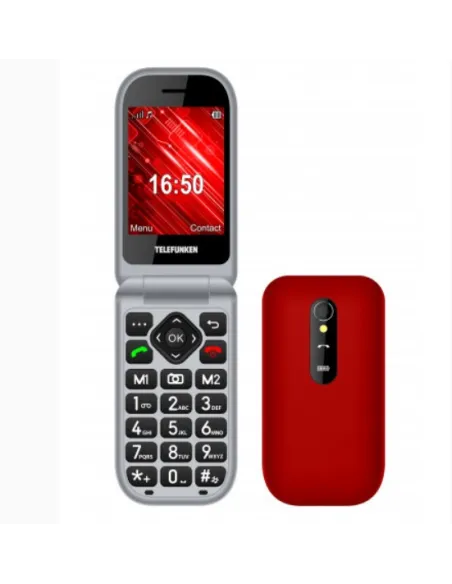 Telefono movil telefunken s450 senior phone - 2.8 pulgadas - rojo